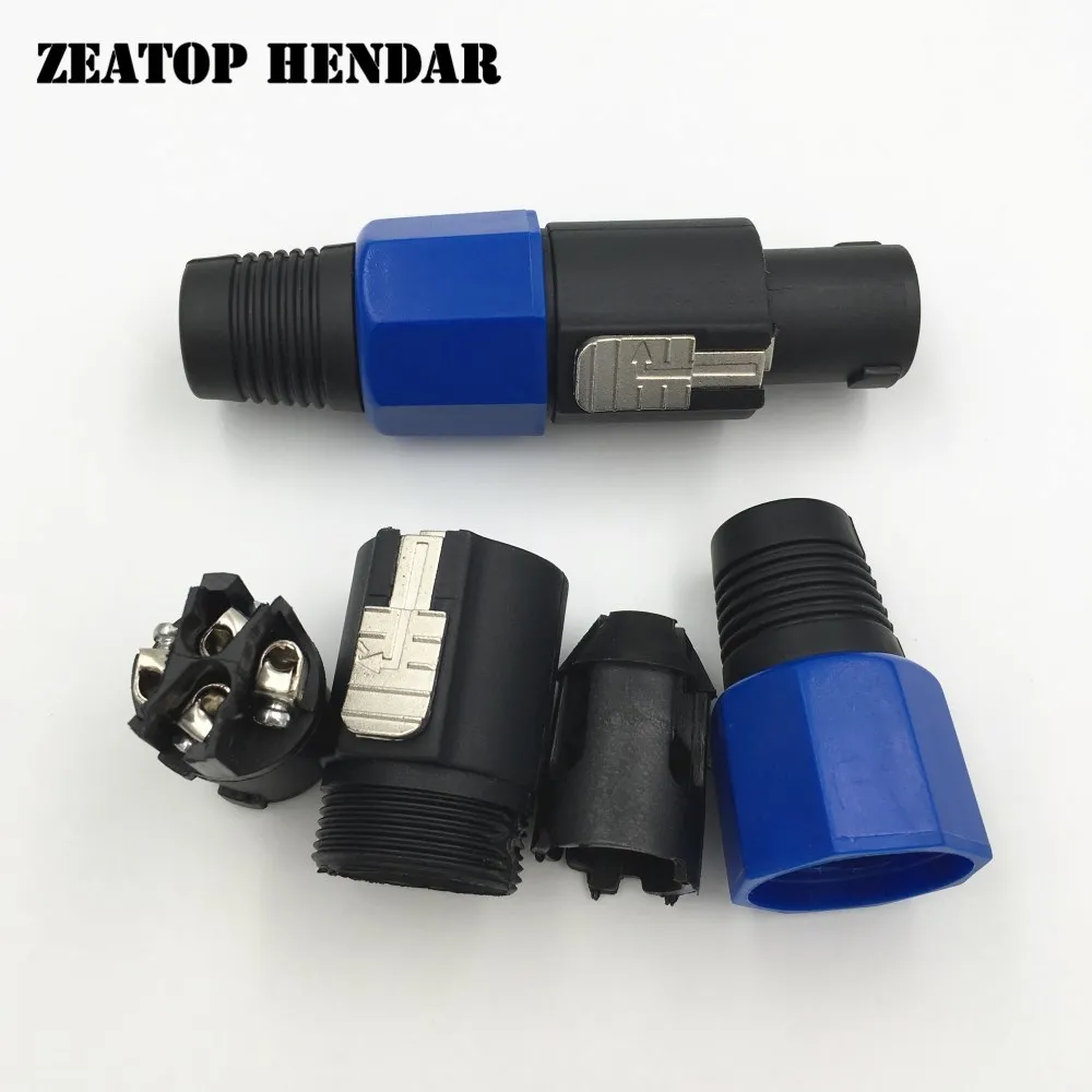 50Pcs 4 Pin NL4FC Speakon Plug Male Speaker Audio Cable Connectors High