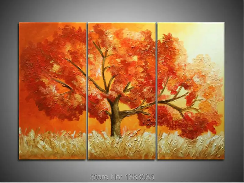 hand painted fall tree