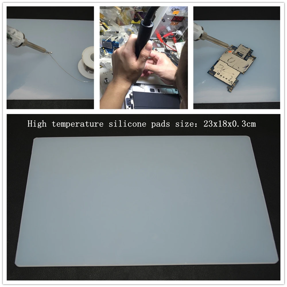New 23*18*0.3cm Heat Insulation Silicone Pad BGA Soldering Repair Station Hot Gun Partner Maintenance Platform for cell phone