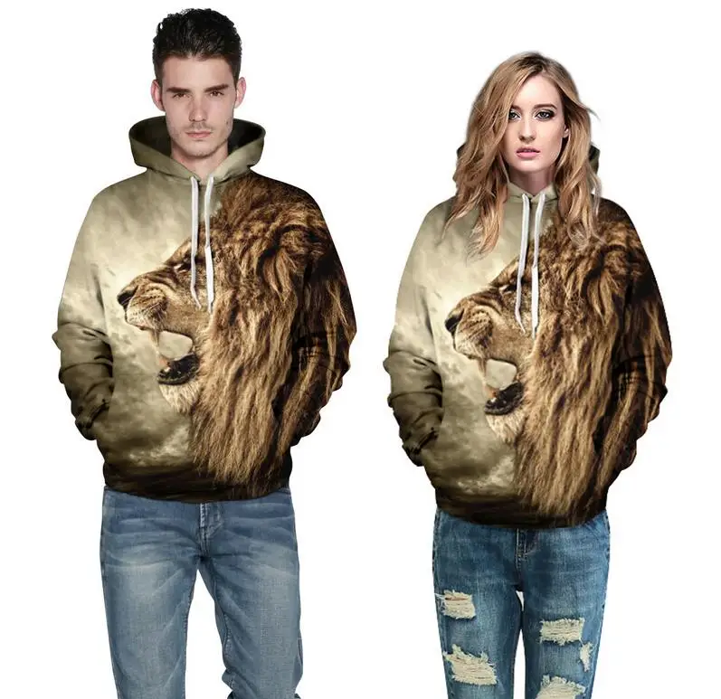 

Alisister new fashion 3D Galaxy hoodies print hemp/tiger/ lion jacket men/women Harajuku sweatshirt casual Graphics pullover