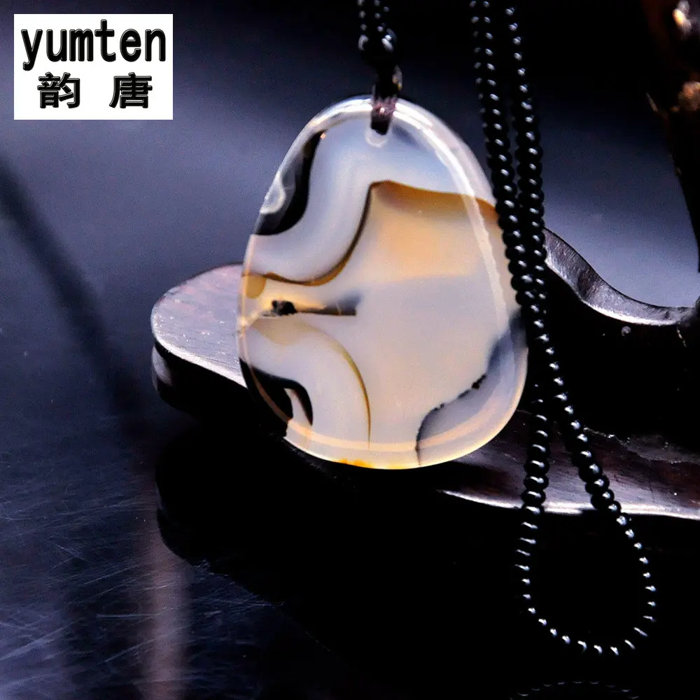 

Yumten Ocean Chalcedony Pendant DIY Kolye Bayan Collane Donna Jewelery Costume Necklace Women Reiki Fashion Elegant Popular