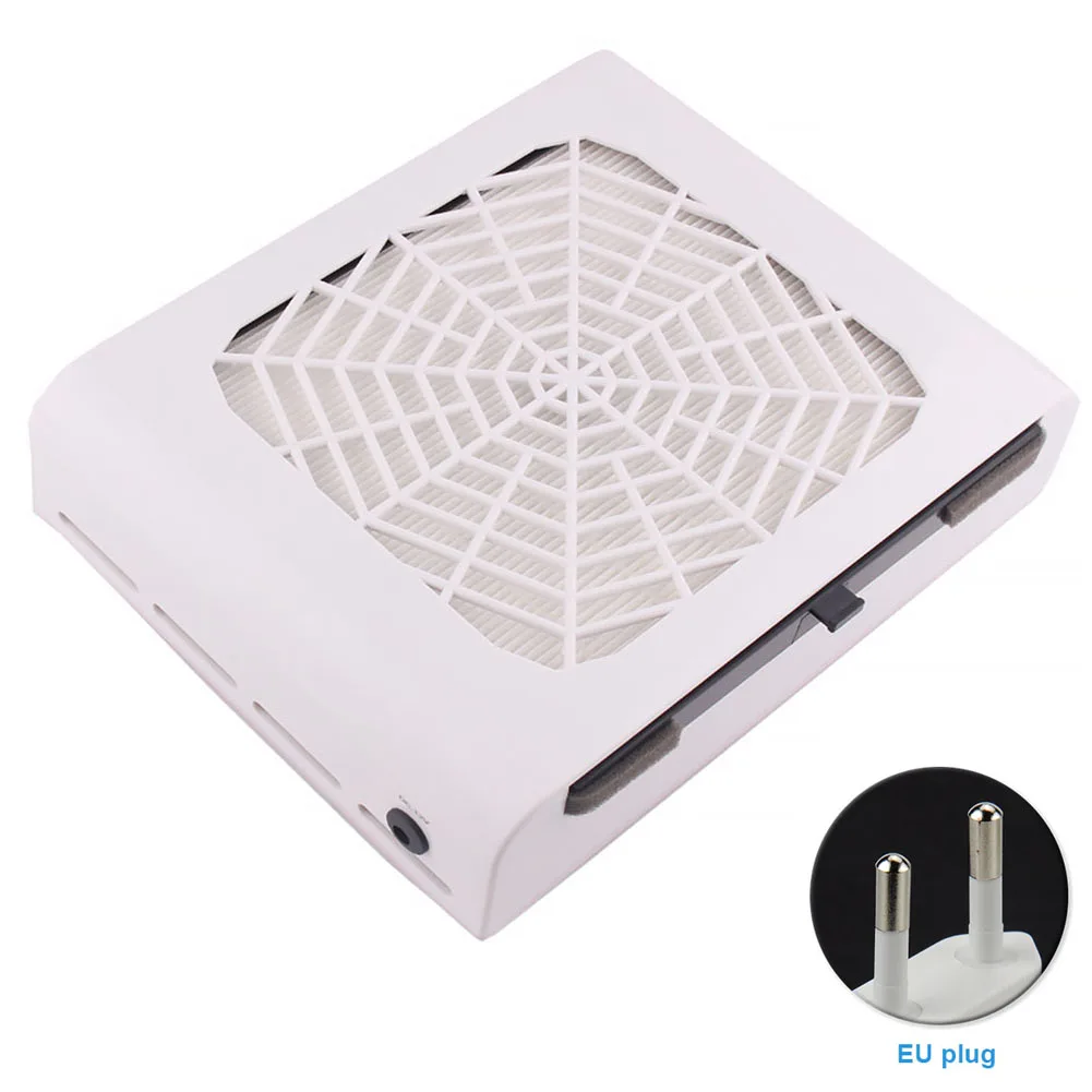 

Clean Hollow Design Suction Machine Vacuum Cleaner Nail Dust Collector Adapter Art Extractor Fan Plastic White Tools Manicure