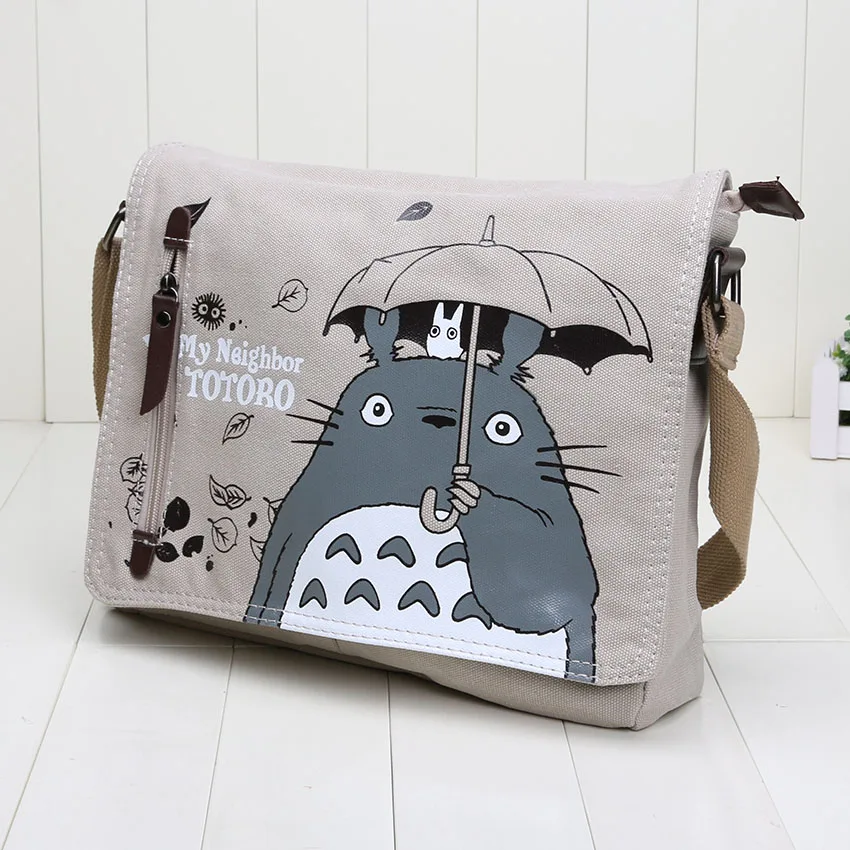 Сумка мессенджер из японского мультфильма аниме My neighter Totoro Наруто Черный