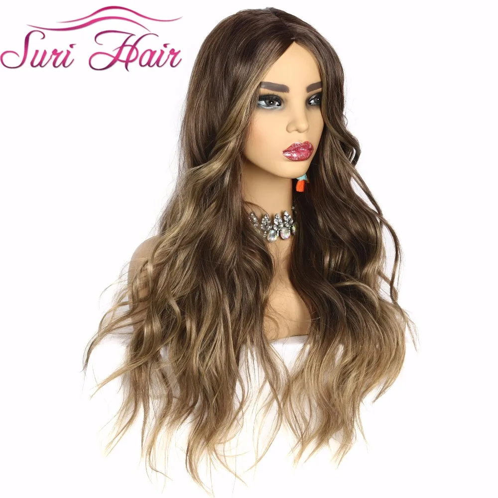 Синтетические парики Suri Hair для женщин волнистые длинные волосы высокая