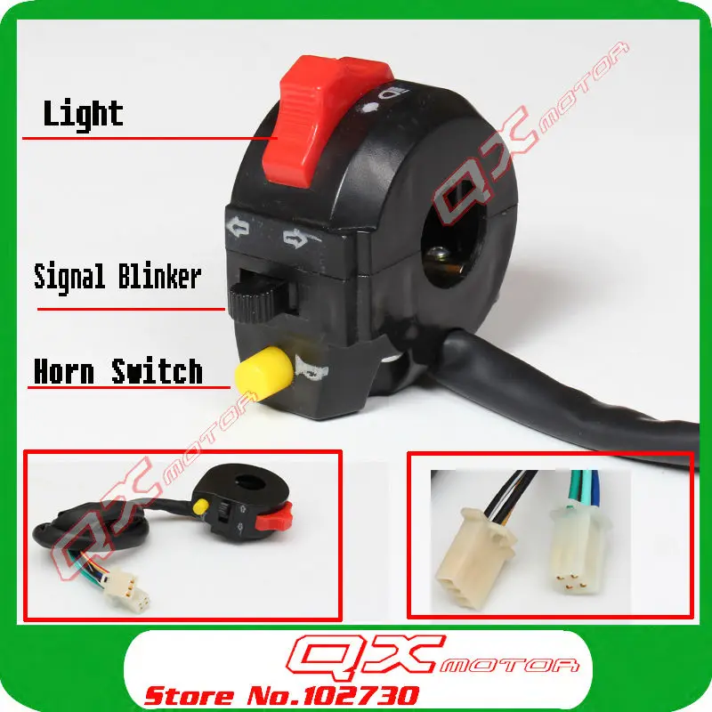 

ATV Quad Motorcycle Pocket bike Steel Bike scooter Light Signal Blinker Horn Switch for Enduro Supermoto Off Road