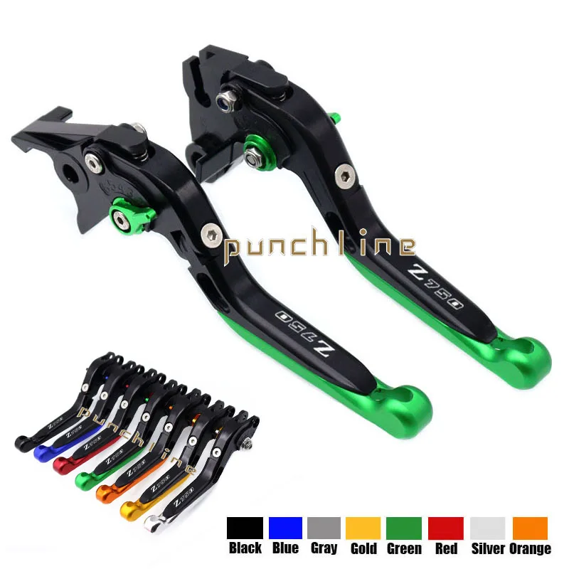 Рычаги тормозные складные с логотипом Z750 для KAWASAKI Z750R Z 750R R 2011-2012 8 цветов |