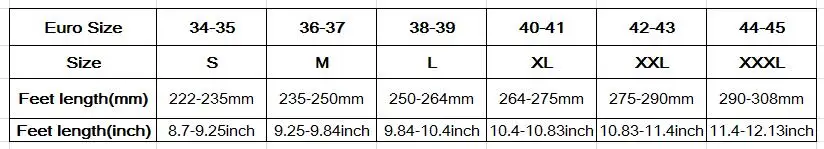 shoes size