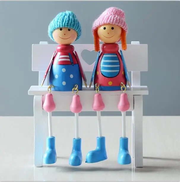 "Бэби долл" Цифры деревянные фигурки с принтом в виде рисунка от руки, детские игрушки украшения подарок на день рождения для домашний декор 2 шт./компл - Цвет: Style 8