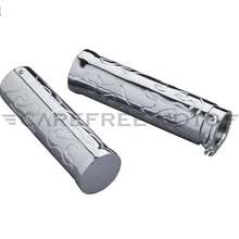 " 25 мм хром огонь мотоциклетные штыри ручка мотоцикла чехол для Kawasaki 1500 Honda 750 GL1800 Suzuki Yamaha 1600 Harley Dyna