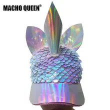 Burning Man Rave костюмы голографическая Русалка Единорог кепки вечерние вечеринок подарки одежда фестиваль наряды этап шестерни шоу