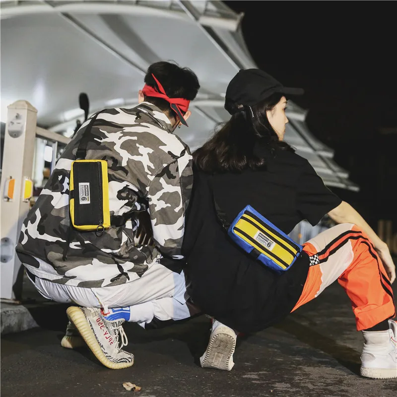 Menghuo Unisex Fanny Pack Belt Bag Panelled Waist Bag Purse Chest Fanny Pack Travel Cashier Belt Hip-hop Rock Boys Girl Bag 2018WXZO0555