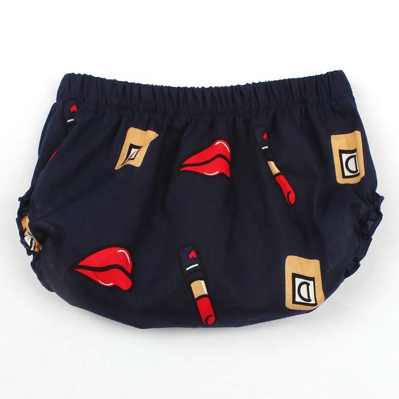 Newborn Baby Summer Cherry Ruffle Bloomers Little Girl Cotton Diaper Cover Toddler Lipstick Shorts Infant (1)