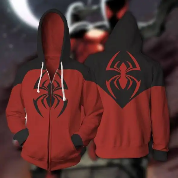  VIP FASHION New Movie Spider Amazing Man Cosplay Hoodies Infinity Superhero Jumpsuit Halloween Body