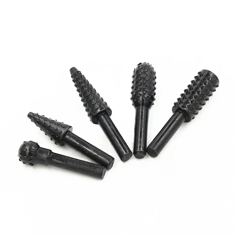LanLan 5PCS/Set Woodworking Rotary File Wood Carving Rasp Drill Bit