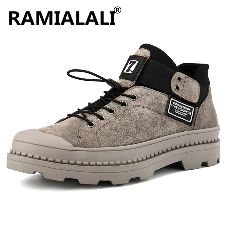 

Autumn Winter Men Ankle Boots Real Leather Men Shoes Male Casual Genuine Leather Martin Boots Quality Leather Boot Man