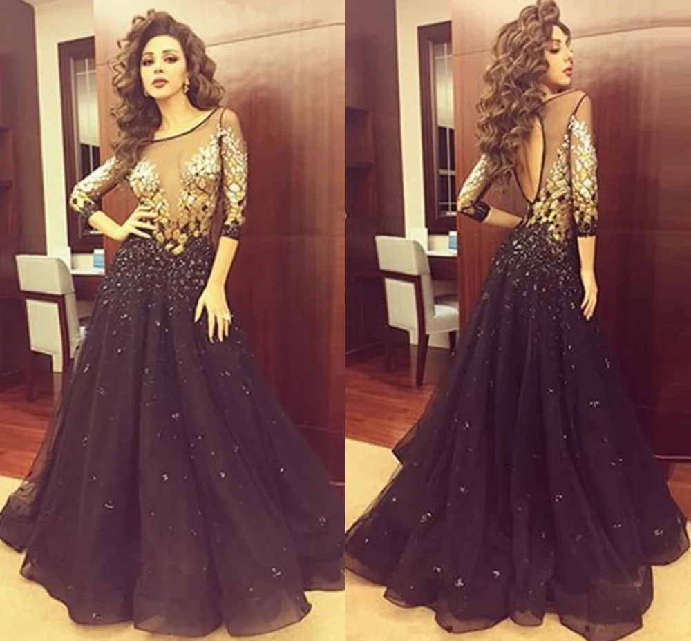 mid sleeve formal dress