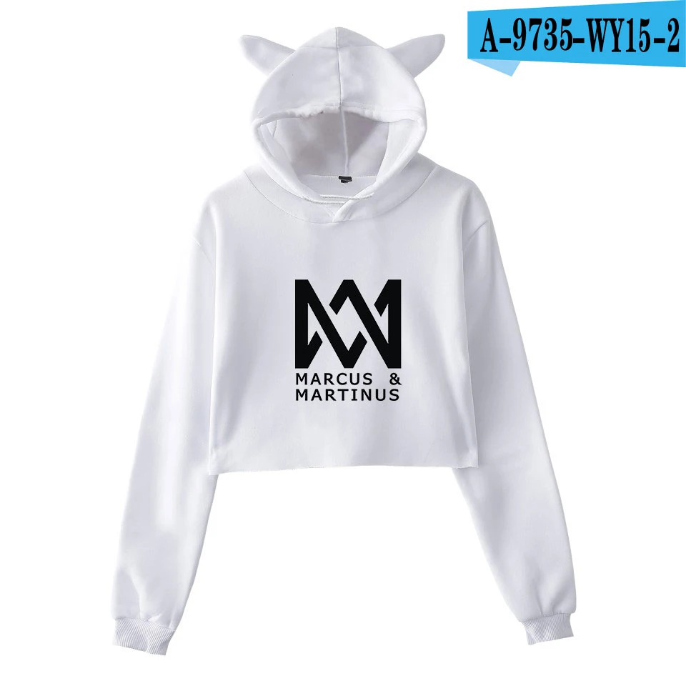 Frdun Tommy Marcus& Martinus Cat Ear Women Sexy Sweatshirt New Hoodies Long Sleeve Fashion Harajuku Kpop Casual Clothes - Цвет: white