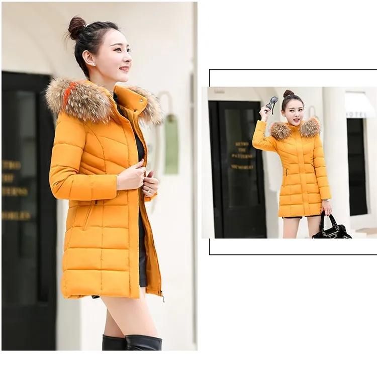 Women Winter Parkas Hooded Long Cotton Padded Jackets Big Fake Fur Collars Women Coat Winter Loose Outwear Jacket And Coat CH767 (10)