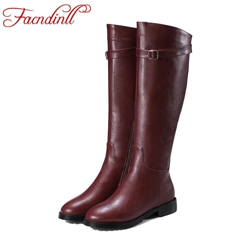 Cuero Plataforma Zapatos Alto Red De Mujer Hasta Altas wine Invierno Botas Otoño Tacón Pu Facndinll Black Para Suave Negras Gran Tamaño La Rodilla XnZXxP7