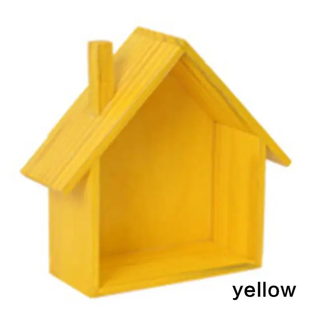 Creativa retro estantes de pared de madera de la habitación dormitorio