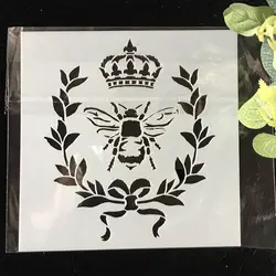 1 шт пчела корона DIY наслоения Трафареты настенная живопись записки окраска тиснильный альбом декоративная открытка шаблон