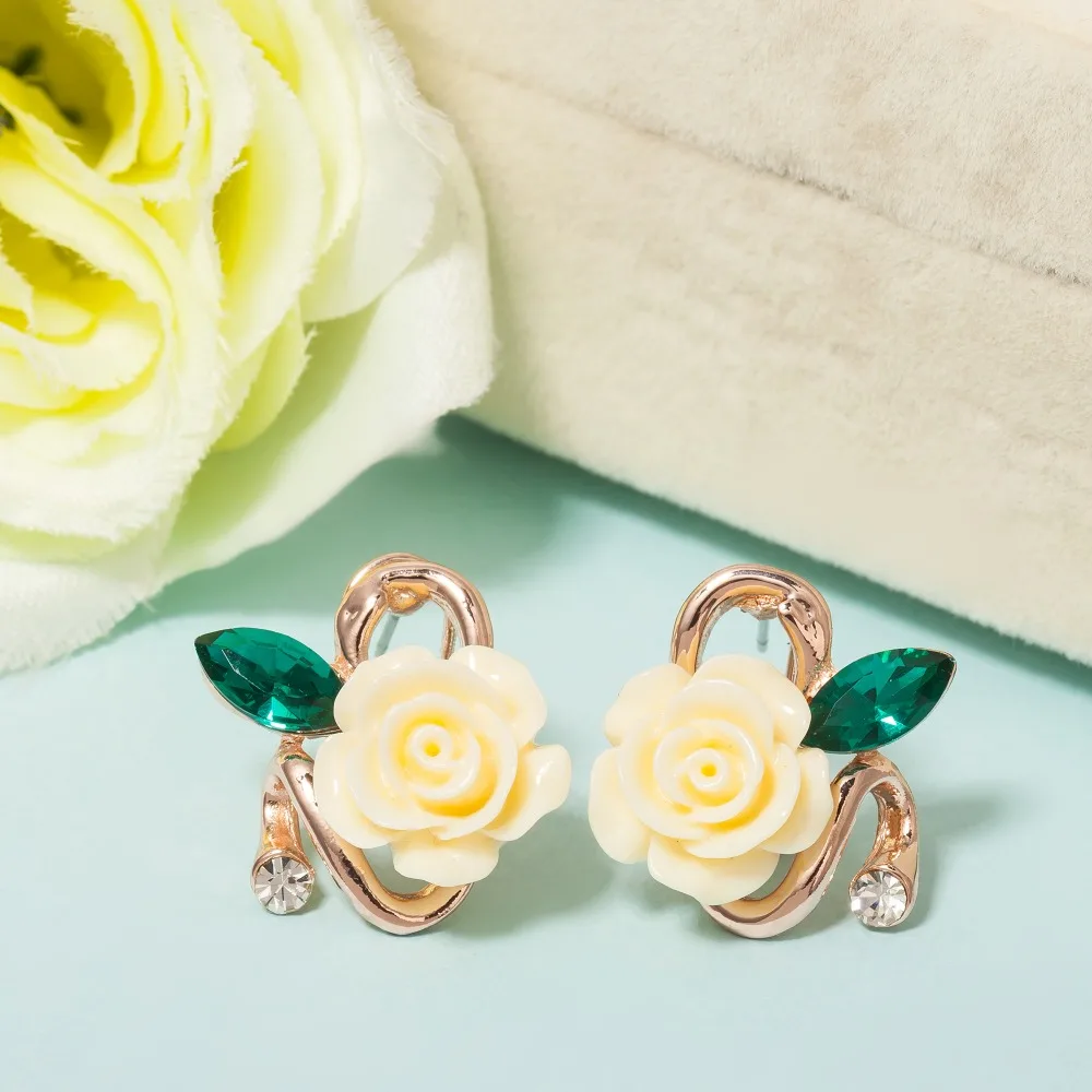 2016 Alloy earrings for woman flower earrings boucle d'oreille femme
