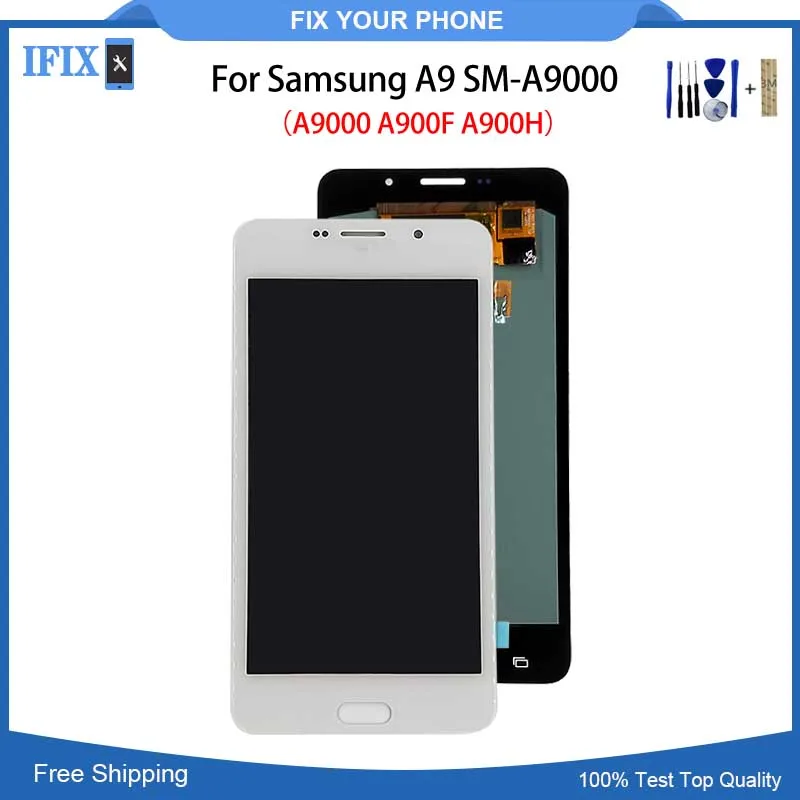 ЖК-дисплей для Samsung A9 A900 A9000 OLED 6 дюймов дигитайзер сенсорный экран с бесплатным 3м