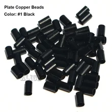 Пластина края медные микро-кольца 3,4*3,0*6,0 мм черная микро соединительная трубка 1000 шт/партия бисер с перьями Dread кольцо