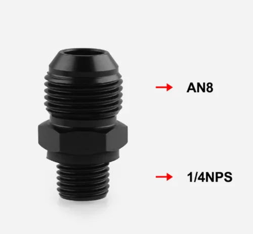 

Metal AN8-1/4NPS AN6-1/4NPS Straight Adapter Oil Cooler Connector Fitting Engine Parts Fitting GM Turbo 350 400 4L60E 200R 700R