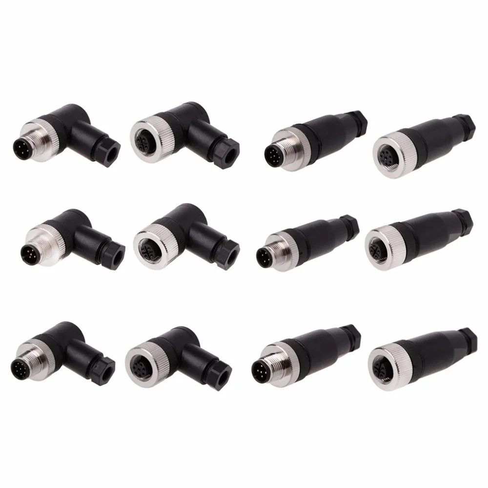 

PG7 Sensor Connector IP67 4/5/8 Pin Male/Female Straight/Right Angle M12 Plug