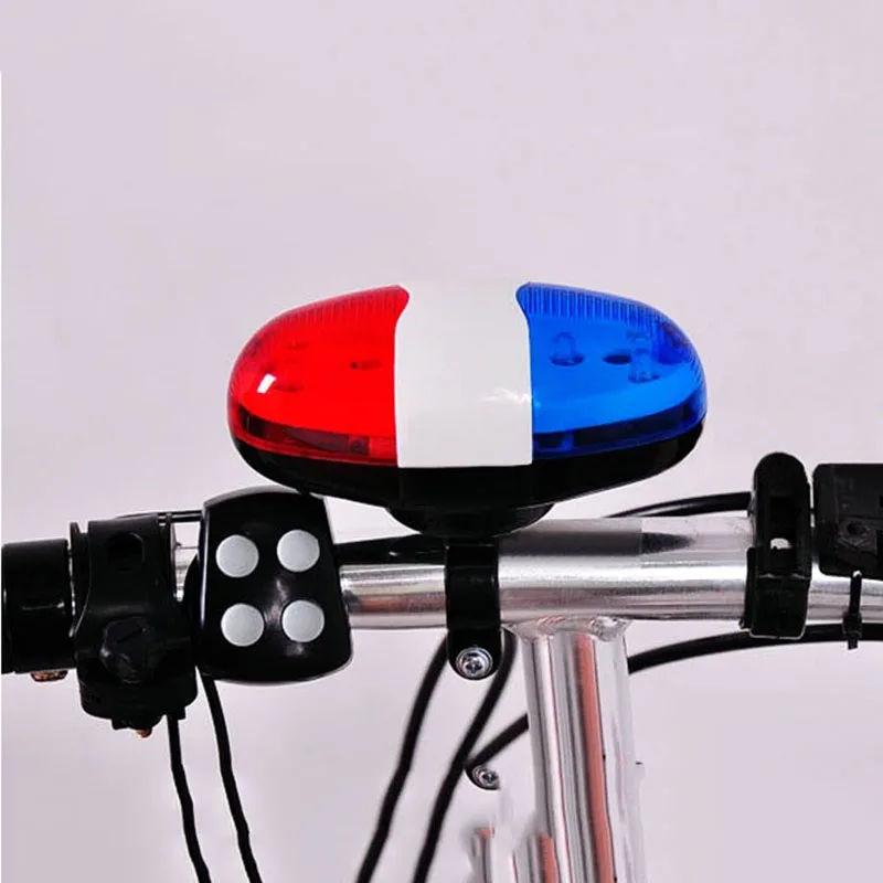 

Electric Bike Bell 6LED 4 Tone Bike Horn Bike Call LED Bike Police Light Electronic Siren Kids Accessories for Bike Scooter Hot