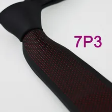 YIBEI coahella галстуки мужские обтягивающие галстук дизайн черный Узел контрастный черный с красными пятна, точки микрофибры галстук узкий галстук