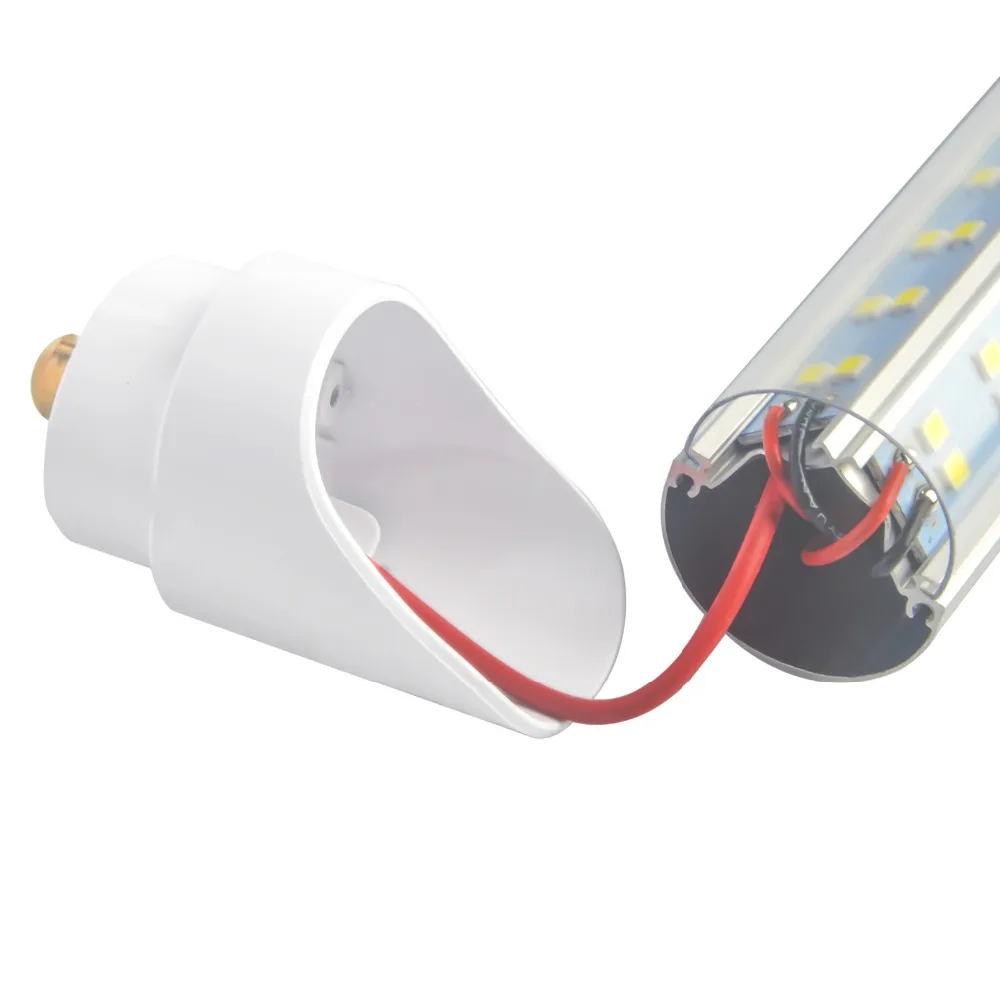 8 шт 8FT светодиодный свет трубки 120 W 6000 K Прозрачная крышка одиночный контакт FA8