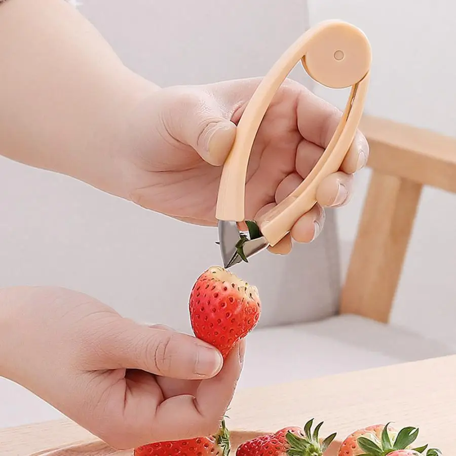 Новая Клубничная клипса Овощечистка v-образной формы нож для овощей гаджет кухонные инструменты
