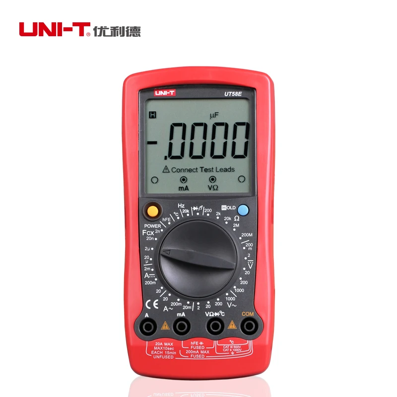 Цифровой мультиметр UNI T UT58E 20000 отсчетов переменный ток 20 А амперметр 1000 В
