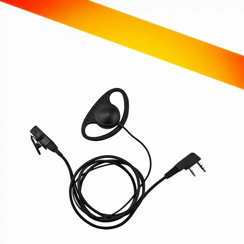 2 шт. D-образный ушной крючок Fone de ouvido PTT fone Ouvido Mic для Kenwood 2Pin Baofeng UV-5R 888 S H777 RT5 RT5R Pa |