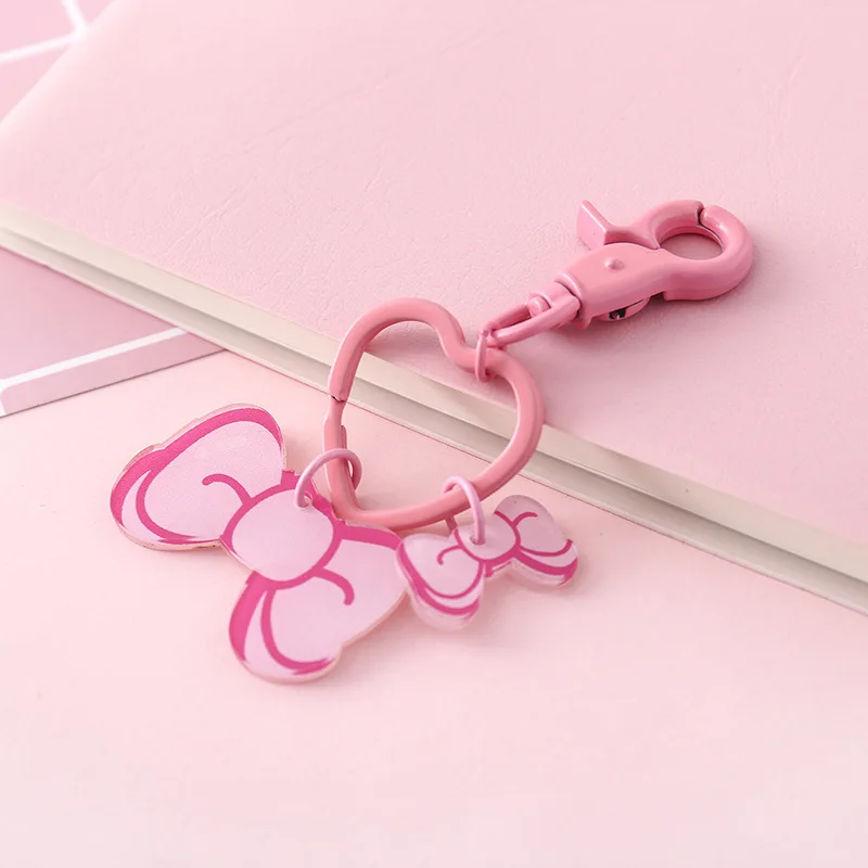 Детский милый розовый брелок для девочек, волшебная палочка сердце брелок для женщин, японский стиль цветок ювелирные изделия, аксессуары для сумок