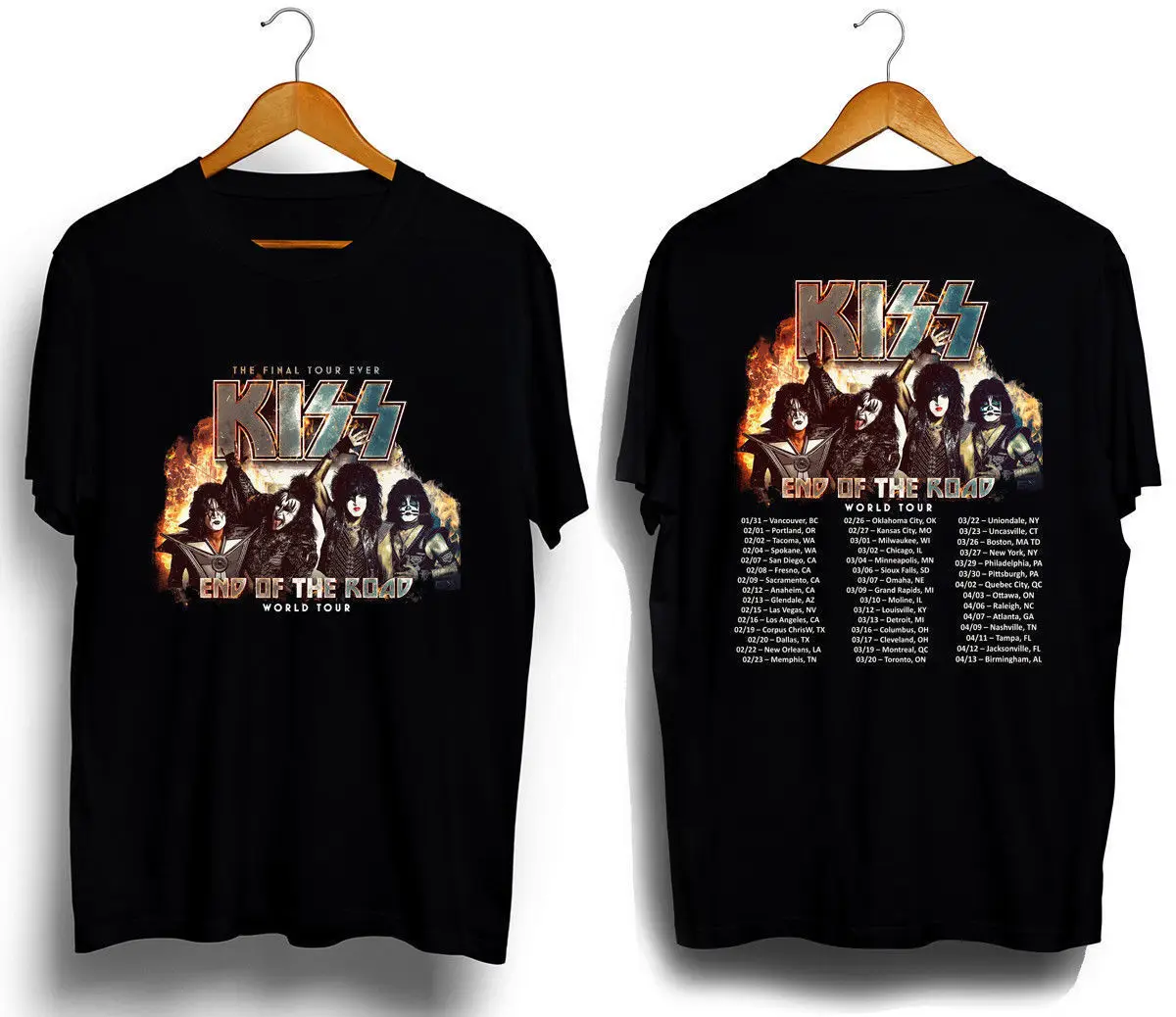 Kiss t shirt tour 2019 online blue black