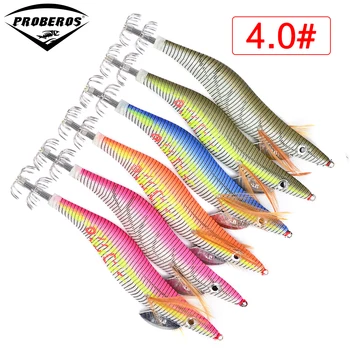 

6pc Squid Jigs PRO BEROS Brand Fishing Lure Exported to Usa Market Fishing Tackle 6 color 5.5g-21.56g,8cm--15cm, 2.0#--4.0# Hook