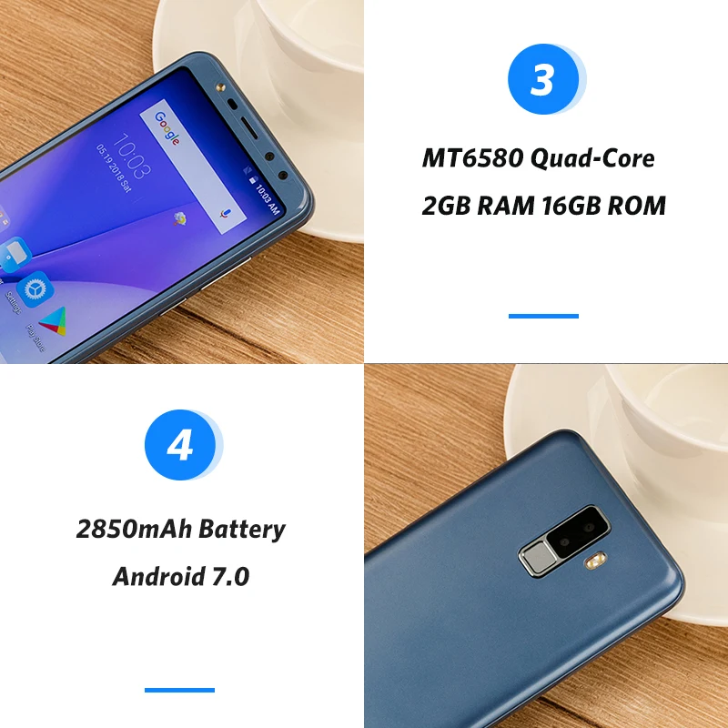 LEAGOO M9 5 &quot18:9 полный Экран мобильный телефон Android 7 0 MT6580A 4 ядра 2 GB + 16 четыре камеры