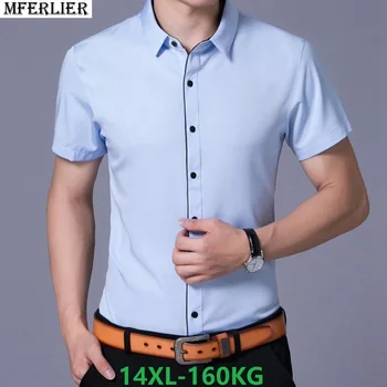 

summer men large size shirt formal short sleeve big sale wedding shirt business office plus size big 8XL 9XL 10XL 12XL shirts