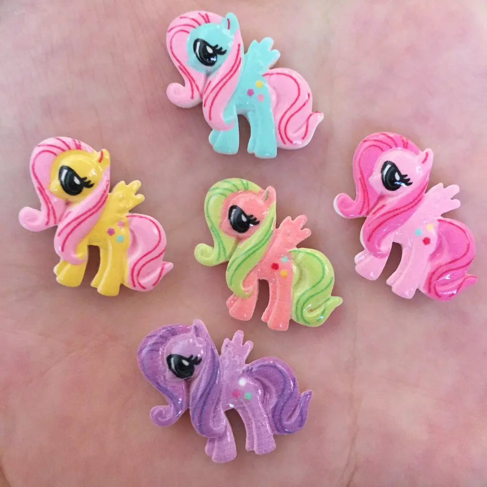 

Resin 3D Colorful Magic Unicorn Flat Back Stone Appliques Home Decor Crafts 10pcs DIY Wedding Scrapbook OW11