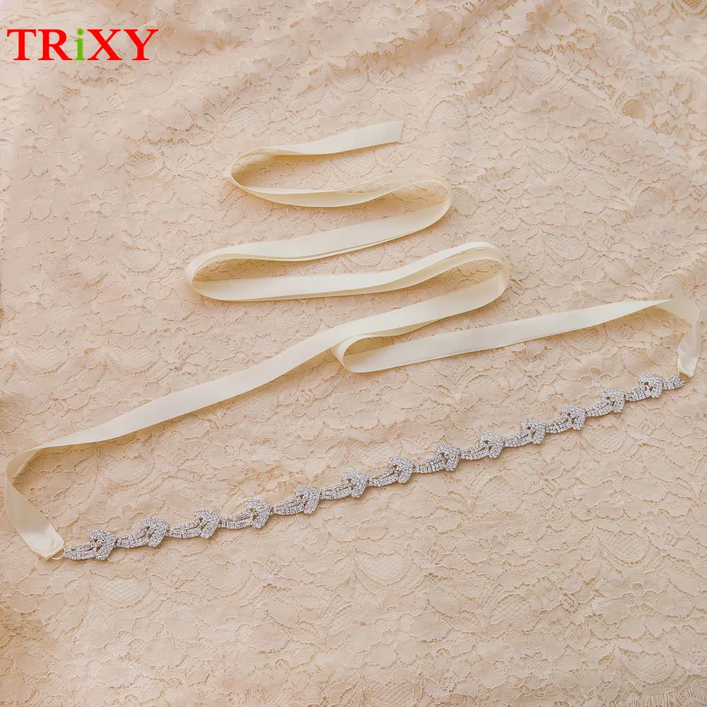 

TRiXY A301 FREE SHIPPING Rhinestones Wedding Belts Crystal Rhinestone Bridal Belt Formal Wedding Evening Dress Accessory Sashes