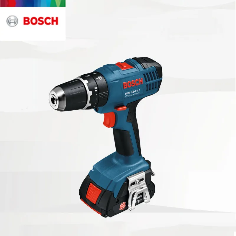 Bosch GSB18-2-LI беспроводная ударная сверлильная электрическая отвертка Электроинструмент литиевая на батареях шуруповёрт сверло для стен