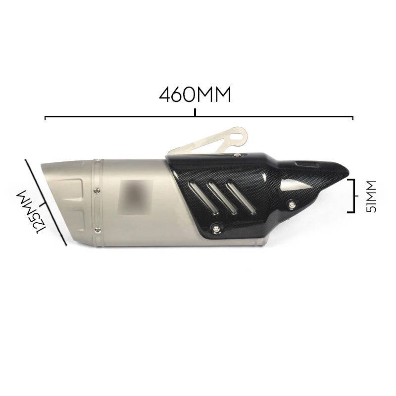 Универсальный глушитель выхлопной трубы мотоцикла наконечник трубы дБ убийца модифицированный 38 мм-51 мм мото хвост Настоящее углеродное волокно глушитель системы