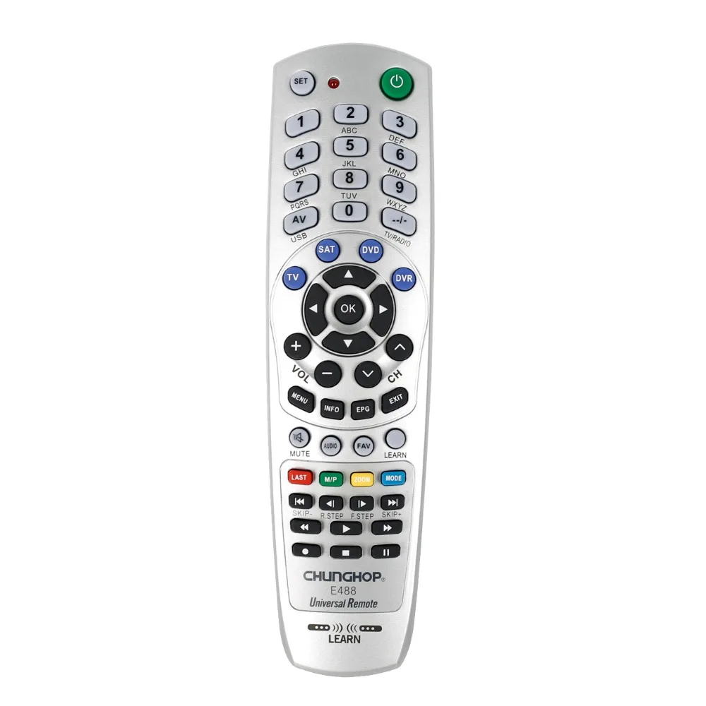 

Universal remote control for chunghop tv sat dvd dvr palyer Operating 4 devices E488 controller