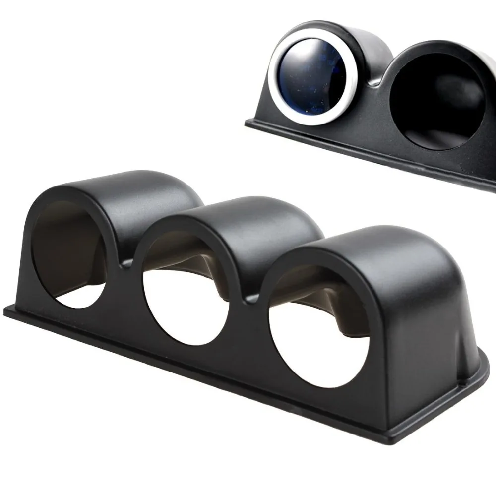 Black 2" 52mm Universal 3 Triple Auto Car Dash Gauge Meter Pod Mount
