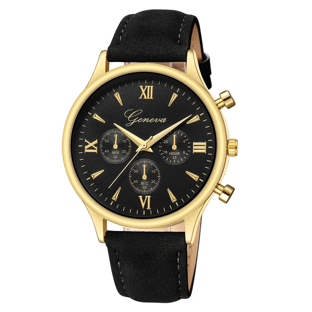 

New Fashion Watch Luxury Fashion Faux Leather Mens Blue Ray Glass Quartz Analog Watches Freeshipping & Wholesale Mnycxen #D