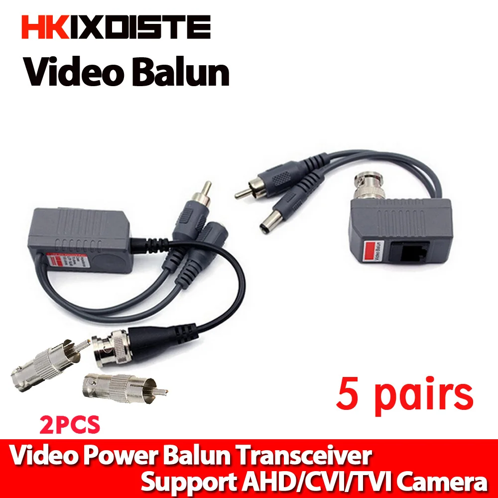 

1CH Passive Video Power RJ45 connectors Balun for CCTV Camera DVR free shipping