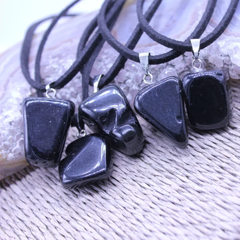Sale!Natural stone pendant Black Obsidian pendant